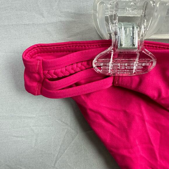 Roxy Sunset 70’s Braid Bikini Bottom Women’s Large Pink - Picture 2 of 7
